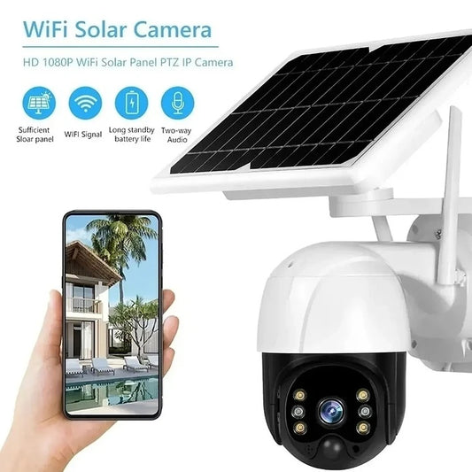 Camara Seguridad Solar WiFi PTZ