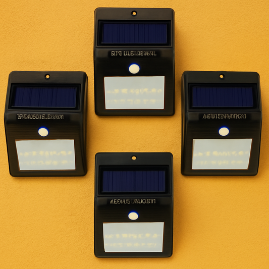 5 focos solares de 20 led