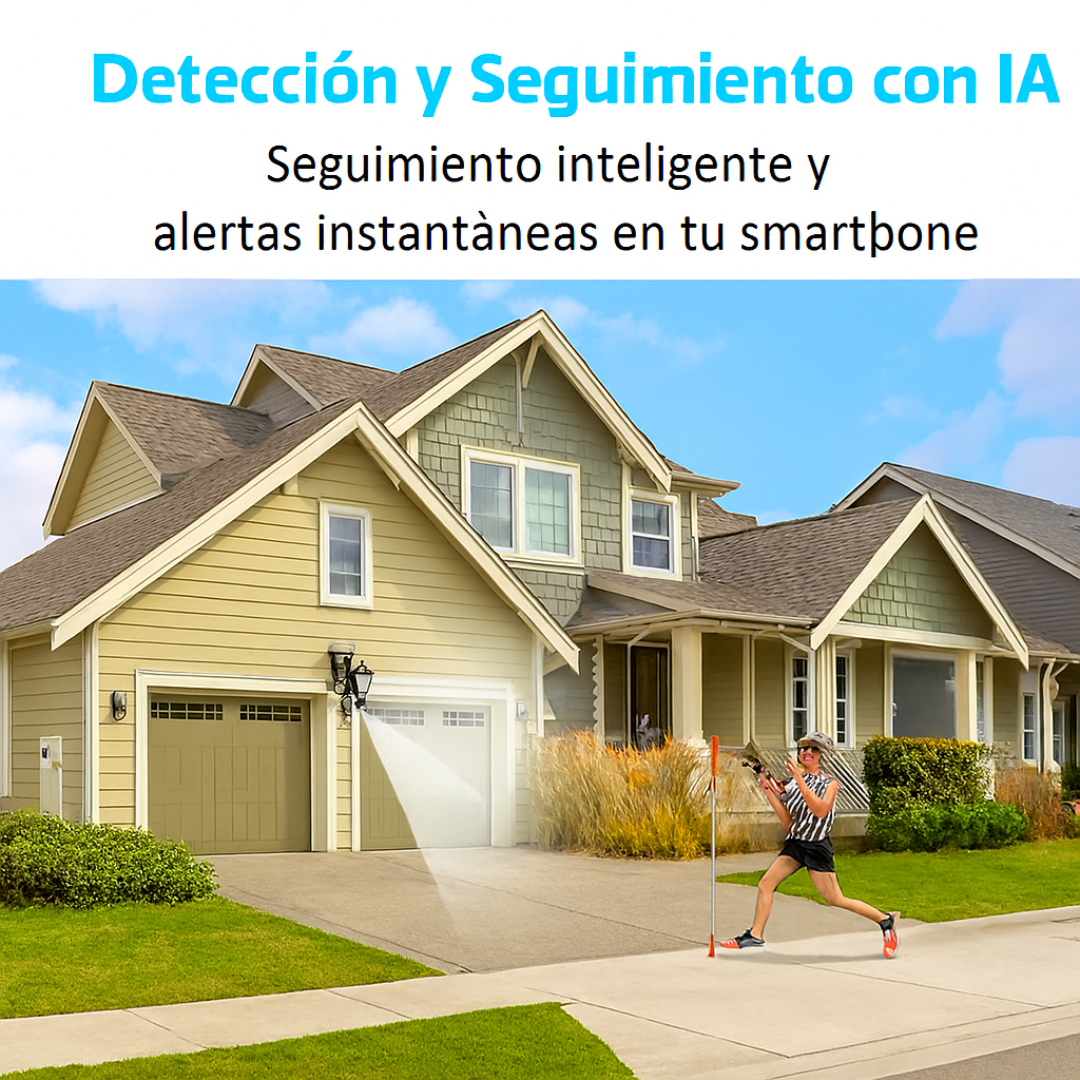 Cámara de Vigilancia Exterior Doble Lente