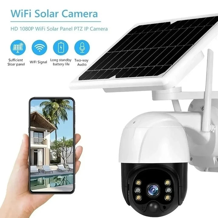 Camara Seguridad Solar WiFi PTZ