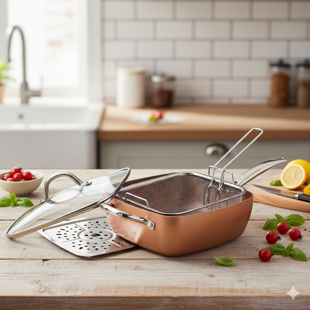 OLLA Y SARTEN 2 EN 1 CUADRADA