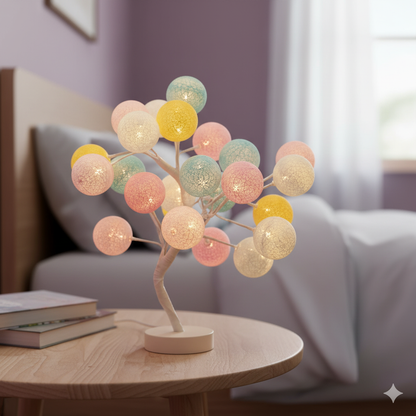 Lámpara de Árbol de 24 bolitas con luces